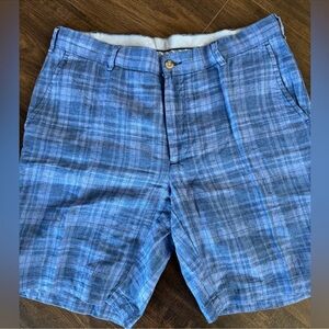 Blue Plaid Men's Shorts